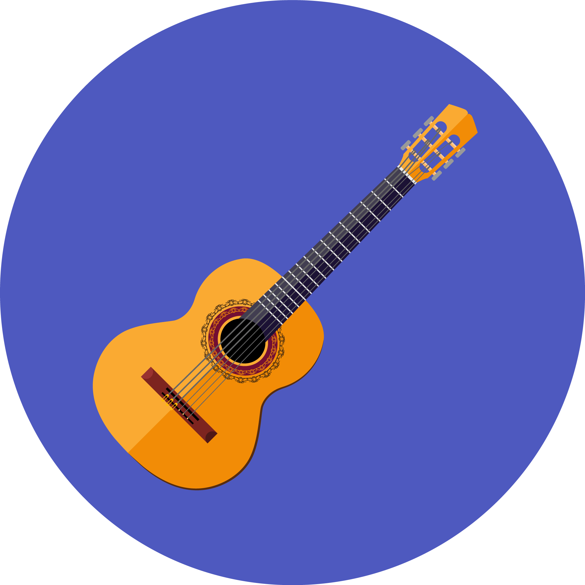 Classical guitar illustration
